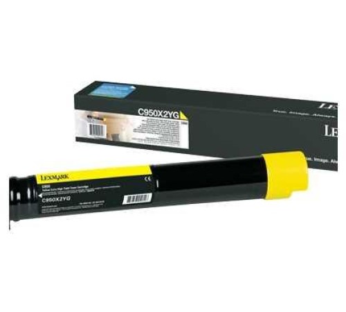 Картридж сверхвысокой емкости с желтым тонером 22000 стр. для C950de, X950de, X952de (C950 22K Yellow Extra High Yield Print Cartridge) Картридж сверхвысокой емкости с желтым тонером 22000 стр. для C950de, X950de, X952de (C950 22K Yellow Extra High Yield Print Cartridge)