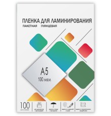 Пленка 154х216 (100 мик) 100 шт./ Пленка для ламинирования A5, 154х216 (100 мкм) глянцевая 100шт, ГЕЛЕОС [LPA5-100]