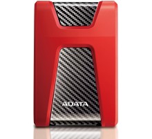 Внешний жесткий диск/ Portable HDD 2TB ADATA HD650 (Red), Silicone, USB 3.2 Gen1, 121x81x21mm, 201g /3 года/