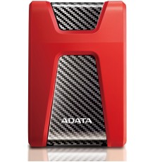 Внешний жесткий диск/ Portable HDD 2TB ADATA HD650 (Red), Silicone, USB 3.2 Gen1, 121x81x21mm, 201g /3 года/