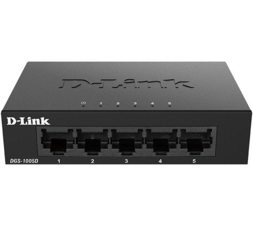 Коммутатор D-Link Неуправляемый коммутатор, 5x1000Base-T, корпус металл