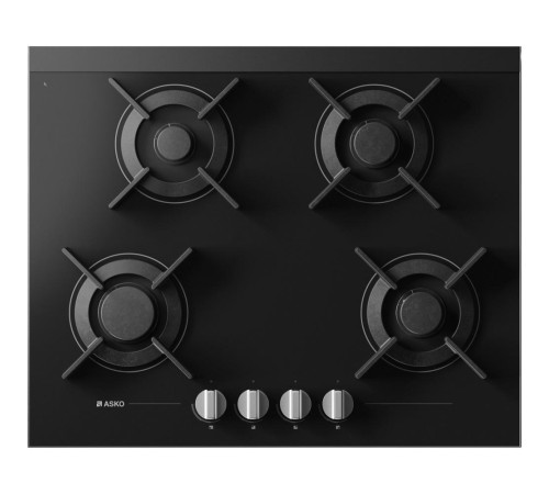 Газовая варочная панель ASKO/ Арт. 741475 ; Газовая варочная панель ASKO, 4 зоны,кольцо для вока-чугун,электроподжиг, цвет черный