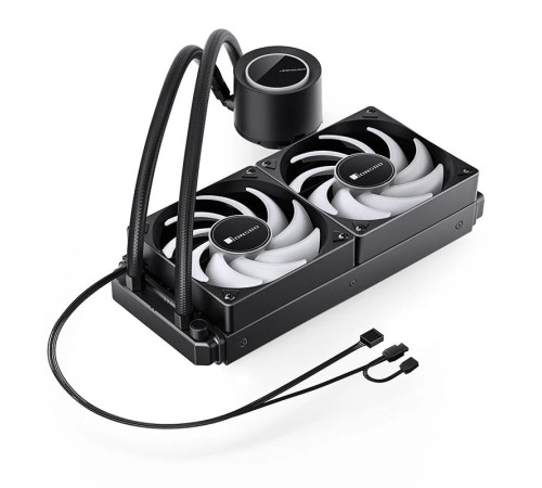 Система жидкостного охлаждения/ Water Cooling System JONSBO TG-240 Black (260W, 240mm, Black, ARGB/ Fans: 2x120mm, 66.19CFM, 35.4dBA, 1800RPM/ Pump height 72mm, 30dBA, 2400RPM, Rad thickness 27mm/ S: 1700, 1200, 115X, AM5, AM4) Система жидкостного охлаждения/ Water Cooling System JONSBO TG-240 Black (260W, 240mm, Black, ARGB/ Fans: 2x120mm, 66.19CFM, 35.4dBA, 1800RPM/ Pump height 72mm, 30dBA, 2400RPM, Rad thickness 27mm/ S: 1700, 1200, 115X, AM5, AM4)