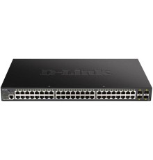 Коммутатор D-Link PROJ Управляемый L2 PoE-коммутатор, 48x1000Base-T PoE, 4x10GBase-X SFP+, PoE-бюджет 370 Вт, CLI, консольный порт RJ-45