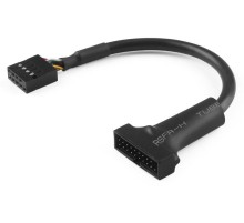 Greenconnect Адаптер переходник USB 2.0 / 19 pin USB 3.0 0.15m