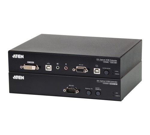Удлинитель/extender, DVI-D+AUDIO+RS232, 20 км., 1xОптич.волокно одномод./singlemode 1310/1550нм, DVI-D+2xMINIJACK+DB9+LС+2xUSB А-Тип+2xUSB B-Тип, F, без шнуров, 2xБ.П. 220> 5.3V, (до 1920x1200 60Hz;HDTV 720p/1080p;HDCP)/ DVI Optical KVM Extender W/1.8M W/