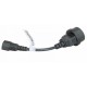 Кабель/ Powercom SCUT IEC-320 C14 to Socket Type-F 250V 10A