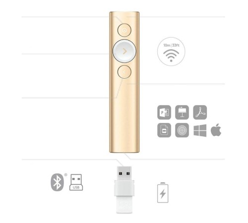 Презентер/ Logitech PRESENTER, SPOTLIGHT GOLD R-R0011 Презентер/ Logitech PRESENTER, SPOTLIGHT GOLD R-R0011