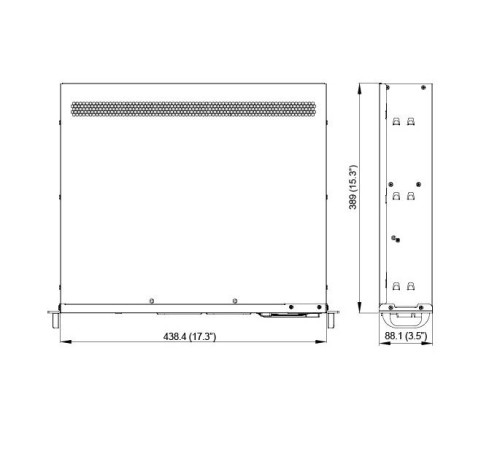 Серверный корпус/ 2U short chassis, 2*3.5'' swappable HDD tray, 2*3.5'' internal HDD bay