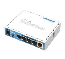 Точка доступа wi-fi MikroTik hAP ac lite with 650MHz CPU, 64MB RAM, 5xLAN, built-in 2.4Ghz 802.11b/g/n two chain wireless with integrated antennas, built-in 5Ghz 802.11ac single  chain wireless with integrated antenna, U