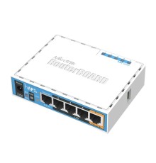 Точка доступа wi-fi MikroTik hAP ac lite with 650MHz CPU, 64MB RAM, 5xLAN, built-in 2.4Ghz 802.11b/g/n two chain wireless with integrated antennas, built-in 5Ghz 802.11ac single  chain wireless with integrated antenna, U