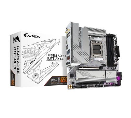 Материнская плата/ MB GIGABYTE AMD B650 sAM5, 4xDDR5(192GB), HDMI 2.1/DP, 2xPCIe 4.0x16, 1xLAN (2.5GbE), Wi-Fi, BT, 4xSATA 6Gb/s, 2xM.2, 1xUSB-C, 7xUSB 3.2, 4xUSB 2.0, ATX Материнская плата/ MB GIGABYTE AMD B650 sAM5, 4xDDR5(192GB), HDMI 2.1/DP, 2xPCIe 4.0x16, 1xLAN (2.5GbE), Wi-Fi, BT, 4xSATA 6Gb/s, 2xM.2, 1xUSB-C, 7xUSB 3.2, 4xUSB 2.0, ATX
