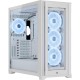 Корпус без блока питания/ Case Corsair iCUE 5000X RGB QL Edition, Midi-Tower, TG, 4x120mm RGB, 2xUSB-A 3.2, 1xUSB 3.2 Type-C, E-ATX, ATX, mATX, mITX White