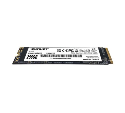 твёрдотельный накопитель Patriot SSD P320 256GB M.2 2280 NVMe PCIe 3.0 x4 R2200/W1200 TBW 120TB 3D NAND