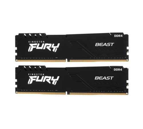 Память оперативная/ Kingston 16GB 3200MT/s DDR4 CL16 DIMM (Kit of 2) FURY Beast Black (Select Regions ONLY)