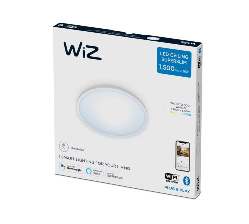 Светильник WiZ SuperSlim Ceiling 16W W RD 27-65K TW (Мятая упаковка)