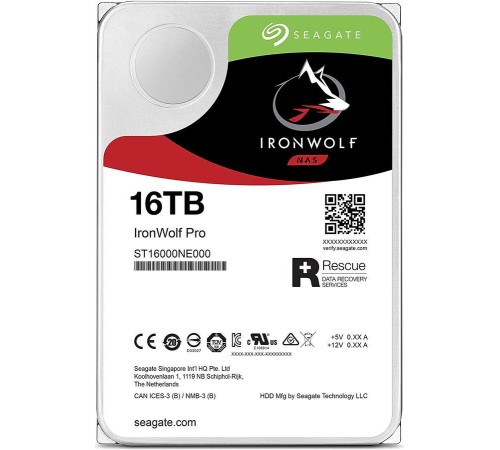 Жесткий диск/ HDD Seagate SATA3 16Tb IronWolf Pro NAS 7200 256Mb 1 year warranty