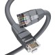 GCR Патч-корд прямой 1.5m LSZH UTP кат.6, серый, 24 AWG, литой без фиксатора, ethernet high speed, RJ45, T568B, GCR-52749