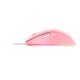 Мышь игровая проводная Dareu EM908 Pink (розовый), DPI 600-10000, подсветка RGB, USB кабель 1,8м, размер 122.36x66.79x39.83мм (Мятая упаковка)