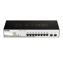 Коммутатор D-Link Управляемый L2 PoE-коммутатор, 8x1000Base-T PoE, 2х1000Base-X SFP, PoE-бюджет 65 Вт, упрощенный интерфейс CLI, Web-интерфейс, SNMP