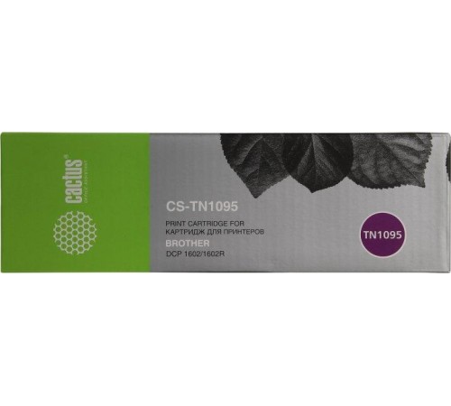 -/ Картридж лазерный Cactus CS-TN1095 TN-1095 черный (1500стр.) для Brother DCP 1602/1602R