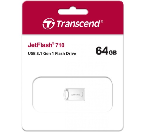 Флеш-накопитель/ Transcend 64GB JetFlash 710S (Silver) USB 3.1 R/W 90/6 MB/s Флеш-накопитель/ Transcend 64GB JetFlash 710S (Silver) USB 3.1 R/W 90/6 MB/s