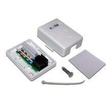  Настенная розетка, 1 порт RJ-45 категории 6, UTP, белая