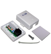  Настенная розетка, 1 порт RJ-45 категории 6, UTP, белая