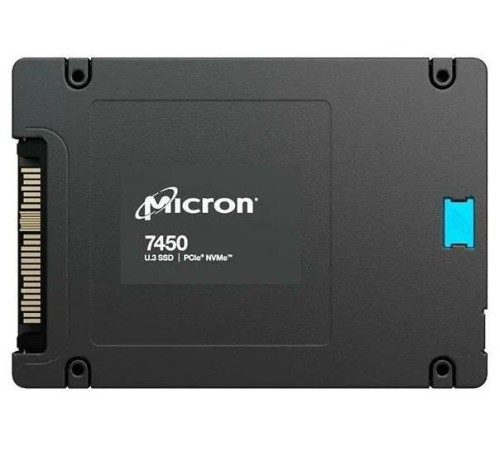Твердотельный накопитель Micron 7450 PRO 1.92TB NVMe U.3 (15mm) PCIe NVMe Gen4 1x4 (v1.4) R6800/W2700MB/s 3D TLC MTTF 2М 800K/120K IOPS 3650TBW SSD Enterprise Solid State Drive, 1 year, OEM