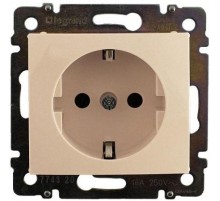 Розетка Valena розетка 2К+З со шторками /сл.кость