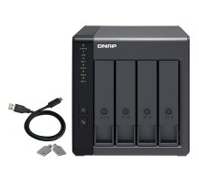 Полка расширения сетевого хранилища без дисков/ channel QNAP DAS TR-004 4 Bay 2.5/3.5 SATA  Type-C USB 3.1 Gen 1 (5 Gb/s ) Direct Attached Storage with Hardware RAID