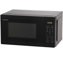 Микроволновая печь Sharp/ 20 л, 800 Вт, гриль, эмаль,черный, 440x258x324мм