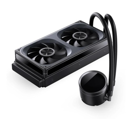 Система жидкостного охлаждения/ Water Cooling System JONSBO TH-240 Black (260W, 240mm, LED temp., Black, ARGB/ Fans: 2x120mm, 62.4CFM, 37.3dBA, 2400RPM/ Pump height 72mm, 30dBA, 2400RPM, Rad thickness 27mm/ S: 1851, 1700, 1200, 115X, AM5, AM4) Система жидкостного охлаждения/ Water Cooling System JONSBO TH-240 Black (260W, 240mm, LED temp., Black, ARGB/ Fans: 2x120mm, 62.4CFM, 37.3dBA, 2400RPM/ Pump height 72mm, 30dBA, 2400RPM, Rad thickness 27mm/ S: 1851, 1700, 1200, 115X, AM5, AM4)