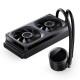 Система жидкостного охлаждения/ Water Cooling System JONSBO TH-240 Black (260W, 240mm, LED temp., Black, ARGB/ Fans: 2x120mm, 62.4CFM, 37.3dBA, 2400RPM/ Pump height 72mm, 30dBA, 2400RPM, Rad thickness 27mm/ S: 1851, 1700, 1200, 115X, AM5, AM4)