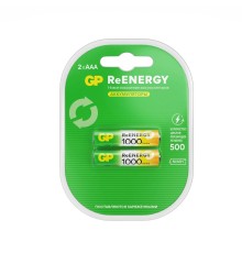 Аккумулятор Перезаряжаемые аккумуляторы GP ReEnergy 100AAAHC AAA, емкость 930 мАч - 2 шт. в клемшеле