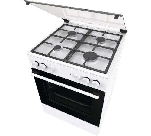 Плита GORENJE/ Тип плиты: комбинированная, Тип варочной поверхности: газовая, Цвет: белый, Гриль: Есть, Ширина, см: 60