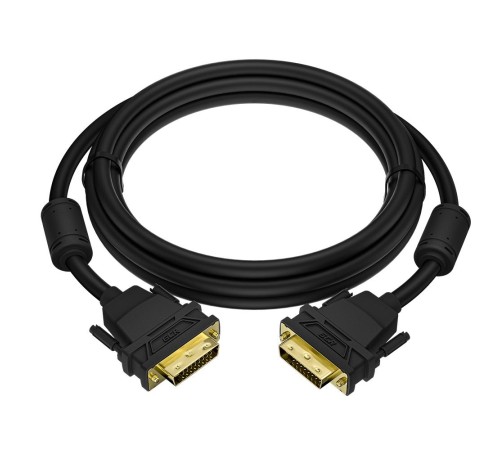 GCR Кабель PROF 3.0m DVI-D, черный, GOLD, ферритовые кольца, OD 8.5mm, 28 AWG, DVI/DVI, 25M/25M, двойной экран, GCR-54236 GCR Кабель PROF 3.0m DVI-D, черный, GOLD, ферритовые кольца, OD 8.5mm, 28 AWG, DVI/DVI, 25M/25M, двойной экран, GCR-54236