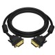 GCR Кабель PROF 3.0m DVI-D, черный, GOLD, ферритовые кольца, OD 8.5mm, 28 AWG, DVI/DVI, 25M/25M, двойной экран, GCR-54236