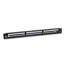 Модульная патч-панель 19", 24 порта, 1U, для неэкр. Модулей Cabeus PLB-24 Модульная патч-панель 19", 24 порта, 1U, для неэкранированных модулей, с задним кабельным организатором (без модулей)