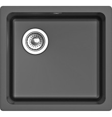 Кухонная мойка RIVELATO RIVELATO Мойка BERKANA 45 1-чаш 485*455, монтаж: универсальный, материал: кварц, цвет: антрацит