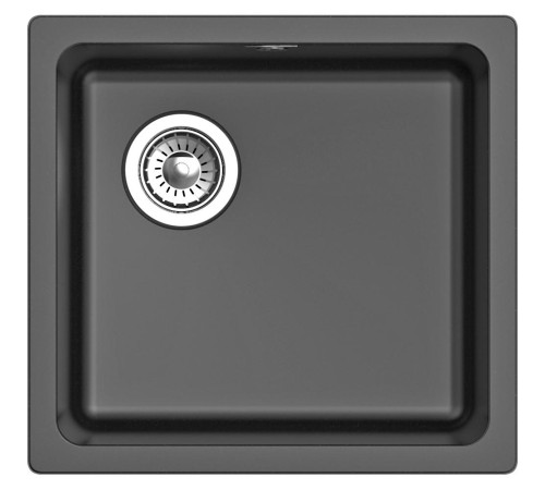 Кухонная мойка RIVELATO RIVELATO Мойка BERKANA 45 1-чаш 485*455, монтаж: универсальный, материал: кварц, цвет: антрацит Кухонная мойка RIVELATO RIVELATO Мойка BERKANA 45 1-чаш 485*455, монтаж: универсальный, материал: кварц, цвет: антрацит
