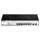 Коммутатор D-Link Настраиваемый L2 PoE-коммутатор, 8x1000Base-T PoE, 2х1000Base-X SFP, PoE-бюджет 65 Вт, упрощенный интерфейс CLI