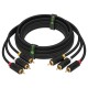 Кабель аудио RCA / RCA GCR Кабель 5.0m видео-аудио 3 х RCA / 3 х RCA, черный, GCR-54138