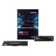 Твердотельный накопитель/ Samsung SSD 990 PRO, 1000GB, M.2(22x80mm), NVMe 2.0, PCIe 4.0 x4, V-NAND TLC, R/W 7450/6900MB/s, IOPs 1 200 000/1 550 000, DRAM buffer 1024MB, TBW 600, DWPD 0.33, with Heatsink (12 мес.)