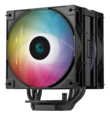 Кулер для процессора DEEPCOOL AG400 DIGITAL PLUS LGA1700/1200/115X/AM5/AM4 (9шт/кор, TDP 220W, PWM, DUAL ARGB Fan 120mm, 4 тепл. трубки, черный) RET (R-AG400-BKADMP-G-1)