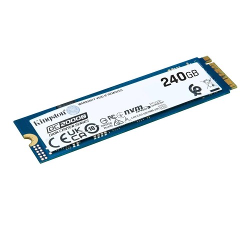 Твердотельный накопитель/ Kingston SSD DC2000B 240GB, M.2 22x80mm, NVMe, PCIe Gen 4x4, 3D TLC, R/W 4500/400MB/s, IOPs 260 000/18 000, TBW 175, DWPD 0.4 (12 мес) Твердотельный накопитель/ Kingston SSD DC2000B 240GB, M.2 22x80mm, NVMe, PCIe Gen 4x4, 3D TLC, R/W 4500/400MB/s, IOPs 260 000/18 000, TBW 175, DWPD 0.4 (12 мес)