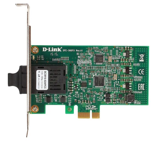 Адаптер/ DFE-560FX/B PCI-Express Network Adapter, 1x100Base-FX SFP Адаптер/ DFE-560FX/B PCI-Express Network Adapter, 1x100Base-FX SFP