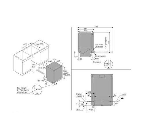 Встраиваемая посудомоечная машина ASKO/ Арт. 746068 ; Встраиваемая посудомоечная машина ASKO, 60 см, 14 комплектов, 3 уровня загрузки, 9 программ, Status Light, Aqua Safe, сушка Turbo Combi Drying, Wi-Fi, авто. открывание двери, энергоэффективность А, уро