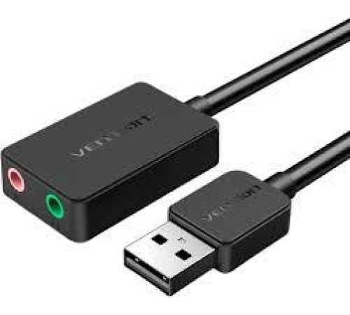 Внешняя звуковая карта Vention USB Черная, шт. Внешняя звуковая карта Vention USB Черная, шт.