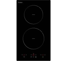 Встраиваемая варочная панель индукция EVELUX Варочная панель электрическая, индукция, 30 см, 2 конфорки, функция Booster на 2 зонах, сенсорное управление, 9 уровней мощности, таймер 1-99 мин, блокировка управления, защитное отключение,  3600 Вт, вилка пит